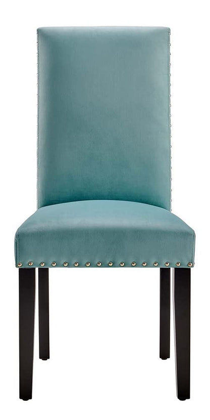 home office desk chairs | CasaFoyer Elegant Parcel Upholstered Velvet Dining Side Chairs | Set of 2 | Nailhead Trim | Stain-Resistant | Comfortable Foam Padding | Durable Legs | 285 lbs Weight Capacity | casafoyer.myshopify.com