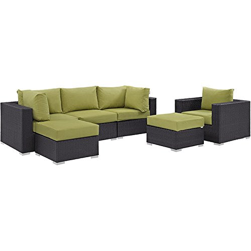 kitchen and dining room sets | CasaFoyer Convene Outdoor Sectional Set | Synthetic Rattan | Aluminum Frame | All-Weather Cushions | Patio Sofa, Armchair, Corner, Ottoman | casafoyer.myshopify.com