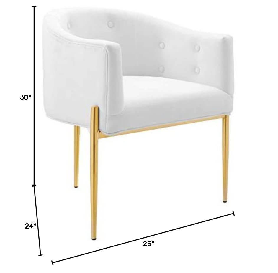 home office desk chairs | CasaFoyer Savour Tufted Performance Velvet Accent Armchair | Opulent Design | Stain-Resistant | Cozy Seat | Chrome Gold Legs | Dining, Living, Bedroom, Office | 300 lbs Capacity | casafoyer.myshopify.com