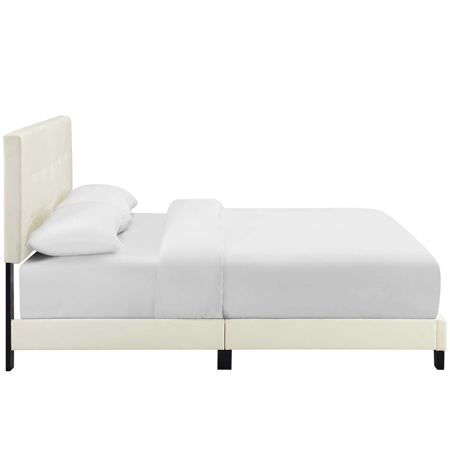 bed frames | CasaFoyer Amira Performance Velvet Full Platform Bed | Cozy & Stylish | Stain-Resistant Upholstery | Button-Tufted Headboard | Wood Frame | Accommodates Various Mattresses | Elegant Addition to Bedroom Decor | Box Spring Required | 800 lbs Weight Capacity | casafoyer.myshopify.com