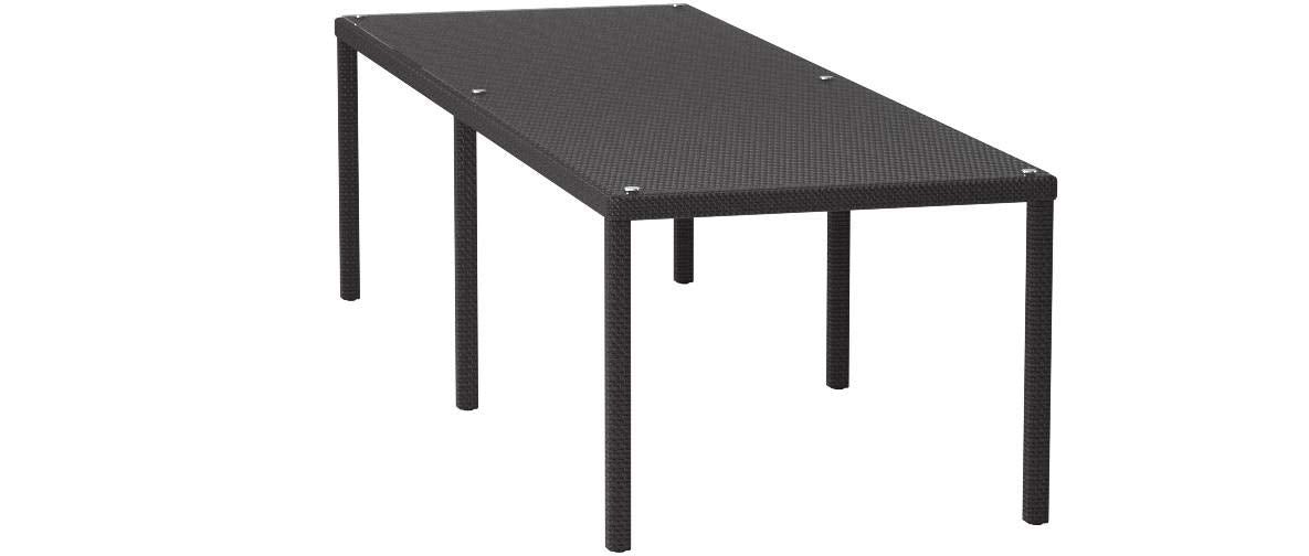Dining Table | Convene Outdoor Sectional | 114 Dining Table - Durable Rattan Weave | Powder-Coated Aluminum Frame | Perfect for Patio, Backyard, Poolside | casafoyer.myshopify.com