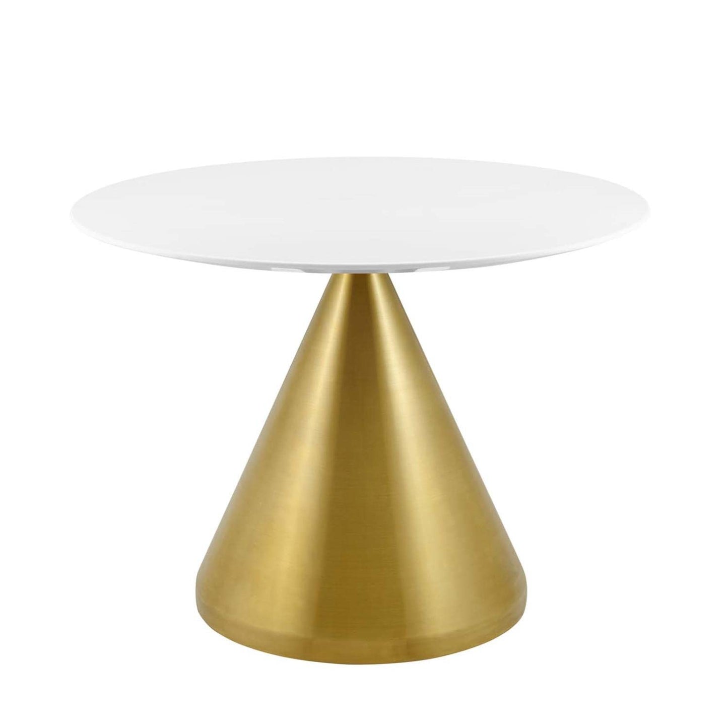 patio dining tables | CasaFoyer Tupelo 40 Dining Table | Modern Style | Mid-Century Charm | Polished Gold Metal Base | Easy to Clean | Non-Marking Ring | Assembly Required | casafoyer.myshopify.com