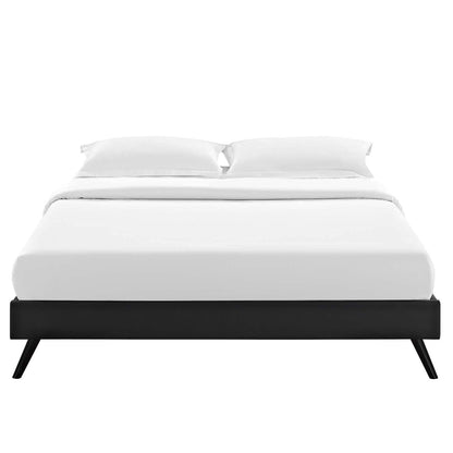 bed frames | CasaFoyer Loryn Platform Bed | Solid Wood Frame | Vinyl Upholstery | Tapered Legs | No Box Spring Needed | Compatible with Memory Foam Mattresses | Ideal for Modern Bedrooms | casafoyer.myshopify.com