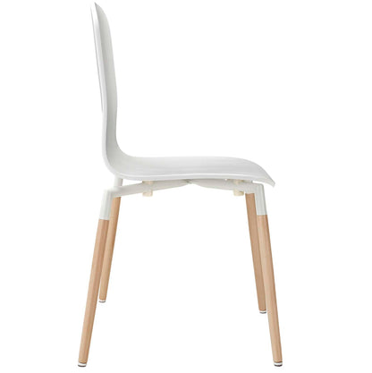 home office desk chairs | CasaFoyer Stack Wood Dining Chair | Sleek & Elegant Design | Steel Top | Beech Wood Legs | Painted Finish | Ideal for Minimalist Interiors | casafoyer.myshopify.com