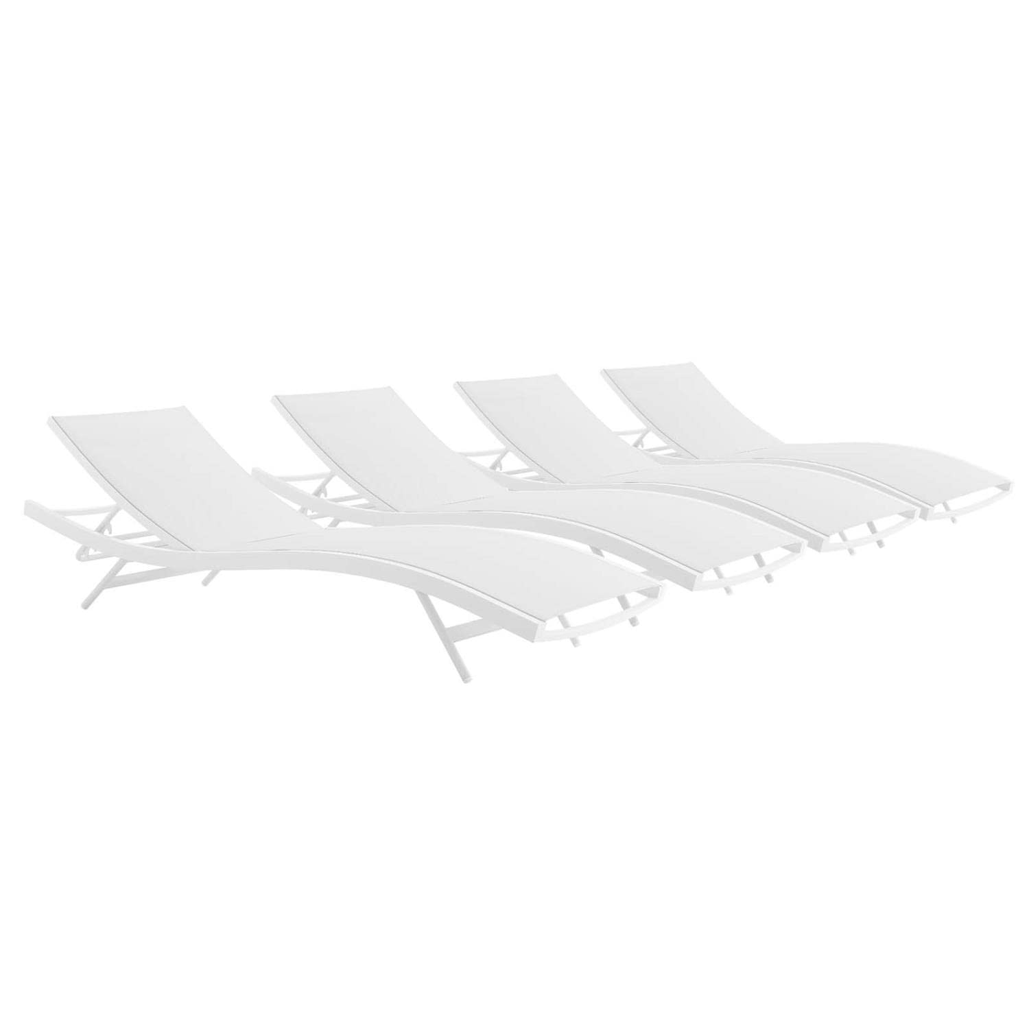 home office desk chairs | CasaFoyer Glimpse Outdoor Patio Chaise Lounge Chair Set of 4 | Comfortable & Stylish | Breathable Mesh Seat | Adjustable Recline | Durable Aluminum Frame | Non-Marking Foot Caps | Modern Design | 331 lbs Weight Capacity | casafoyer.myshopify.com