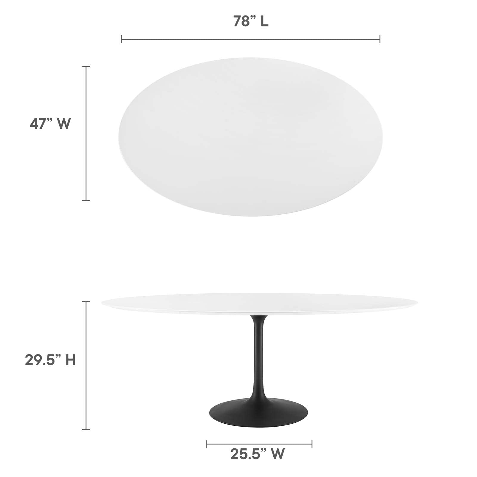 patio dining tables | CasaFoyer Lippa 78 Oval Dining Table | Iconic Modern Design | Chip-Resistant Finish | Timeless Style | casafoyer.myshopify.com