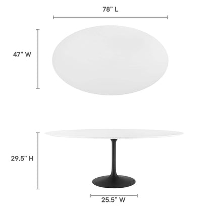 patio dining tables | CasaFoyer Lippa 78 Oval Dining Table | Iconic Modern Design | Chip-Resistant Finish | Timeless Style | casafoyer.myshopify.com