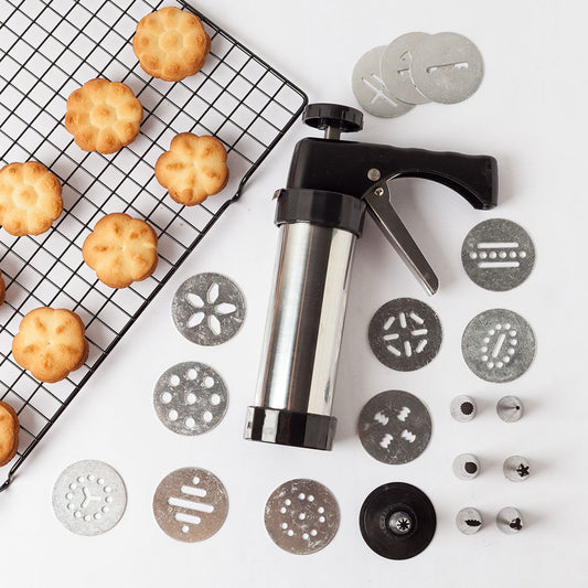 Kitchen Tools | CasaFoyer Handheld Biscuit press Machine - 21 pcs set | casafoyer.myshopify.com