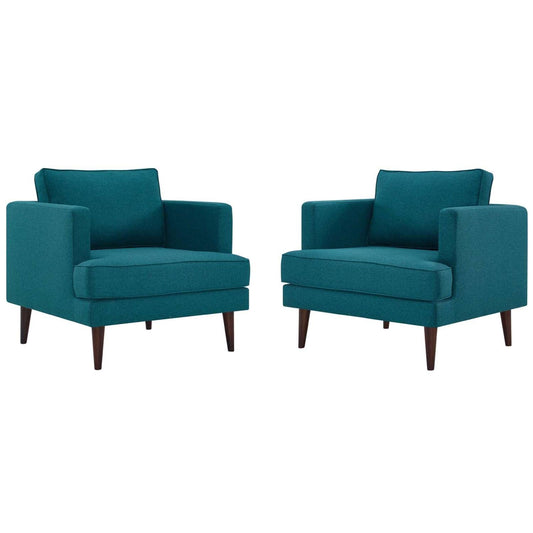 home office desk chairs | CasaFoyer Agile Armchair Set of 2 | Stylish & Versatile Seating | Teal | Mid-Century, Contemporary, Modern Décor | Non-Marking Foot Caps | Removable & Machine-Washable Covers | 441 lbs Weight Capacity | Includes 2 Armchairs | casafoyer.myshopify.com