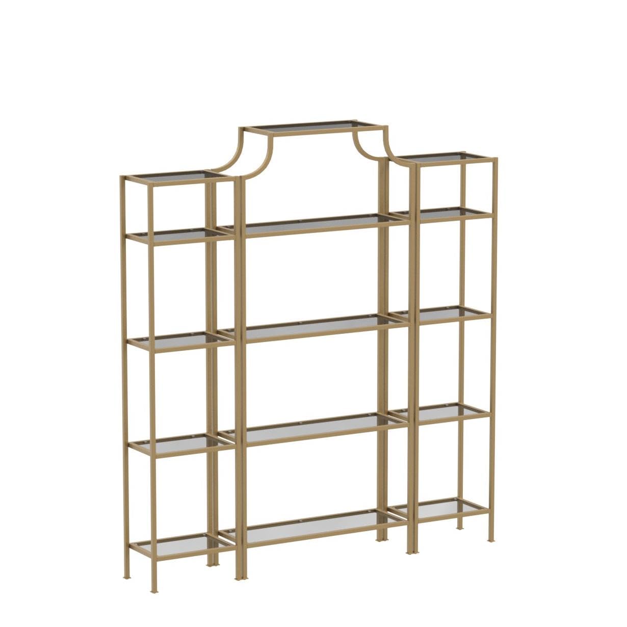 Kitchen Storage | Aimee Tagre Set | Chic Steel Construction | Tempered Glass Shelves | Antique Gold Finish | Convenient & Stylish Storage Solution | casafoyer.myshopify.com