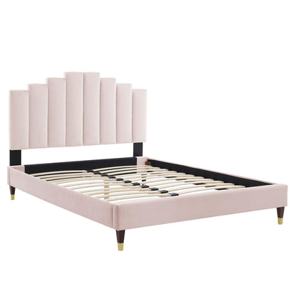 adjustable bed bases | CasaFoyer Elise Performance Velvet King Platform Bed | Opulent Elegance | Art Deco Style | Stain-Resistant | Memory Foam Compatible | Sturdy Foundation | 800 lbs Weight Capacity | casafoyer.myshopify.com