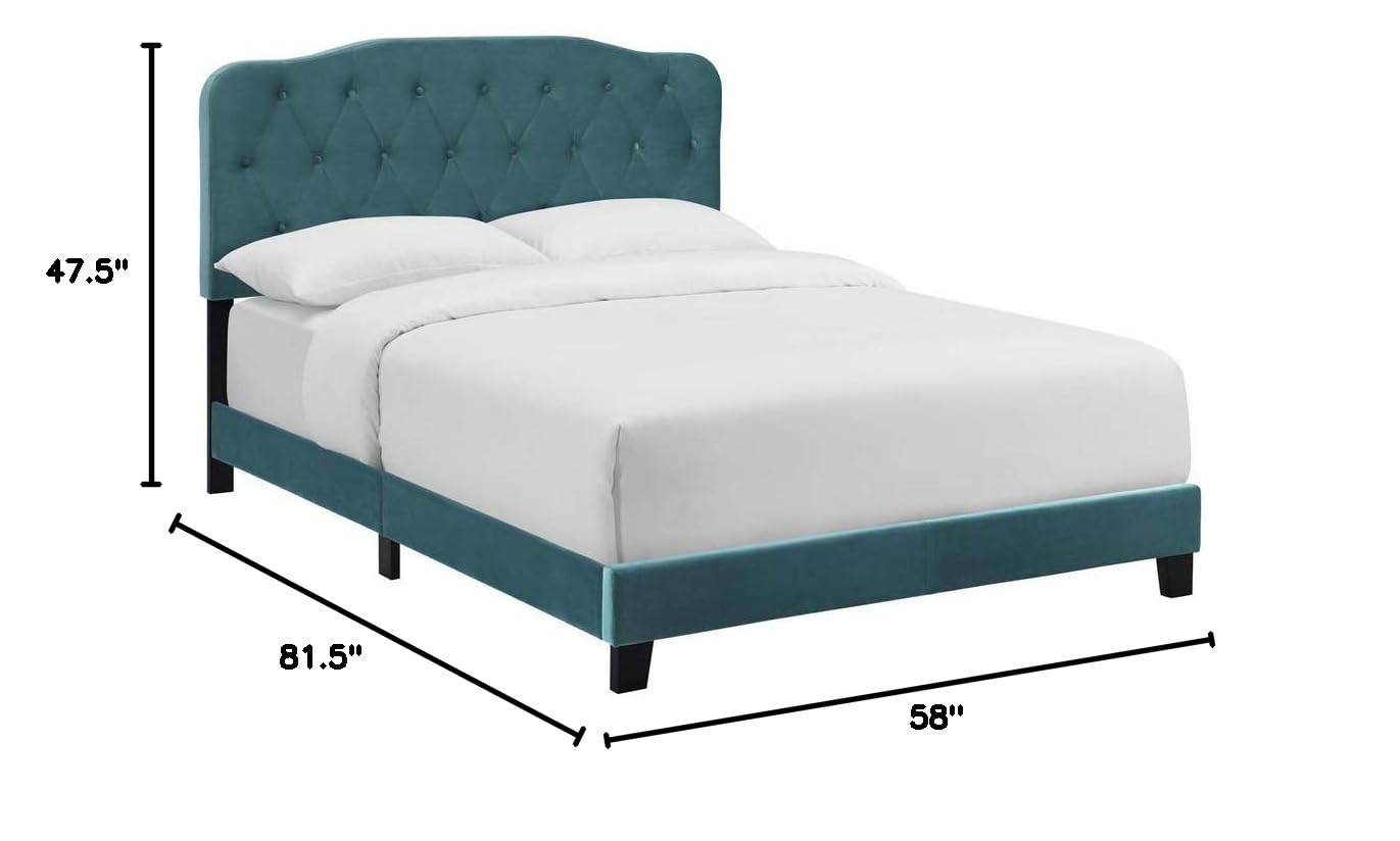 adjustable bed bases | CasaFoyer Amelia Full Bed | Luxurious Stain-Resistant Velvet Upholstery | Button-Tufted Headboard | Solid Wood Construction | 800 lbs Weight Capacity | Box Spring Required | casafoyer.myshopify.com