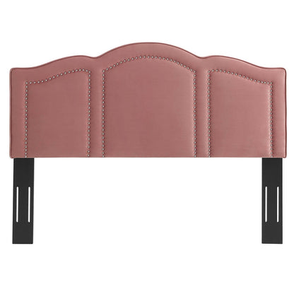headboards | CasaFoyer Cecilia Performance Velvet King/California King Headboard | Glamorous Deco Style with Nailhead Trim | Stain-Resistant Velvet | Height-Adjustable | Easy Assembly | Teal | casafoyer.myshopify.com