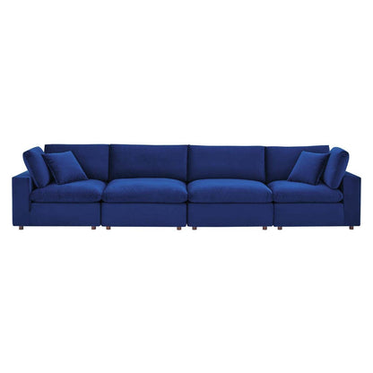 sofas | CasaFoyer Commix Sofa Set | Luxurious & Inviting | Plush Comfort | Stain-Resistant Velvet | Solid Wood Construction | Navy | casafoyer.myshopify.com