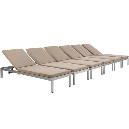 home office desk chairs | CasaFoyer Shore Outdoor Patio Chaise Lounge Chair Set | Sleek & Modern Design | Durable Aluminum Frame | Easy Assembly | Clear Wheels for Mobility | Non-Marking Foot Caps | Set of 6 | casafoyer.myshopify.com