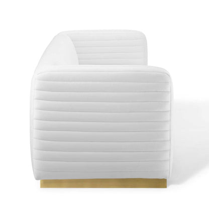 home office desk chairs | CasaFoyer Charisma Channel Tufted Performance Velvet Living Room Sofa | Vintage Glamour Design | Stain-Resistant Fabric | Supportive Coil System | Retro Modern Style | Gold Stainless Steel Base | Weight Capacity: 1323 lbs | Fully Assembled | casafoyer.myshopify.com