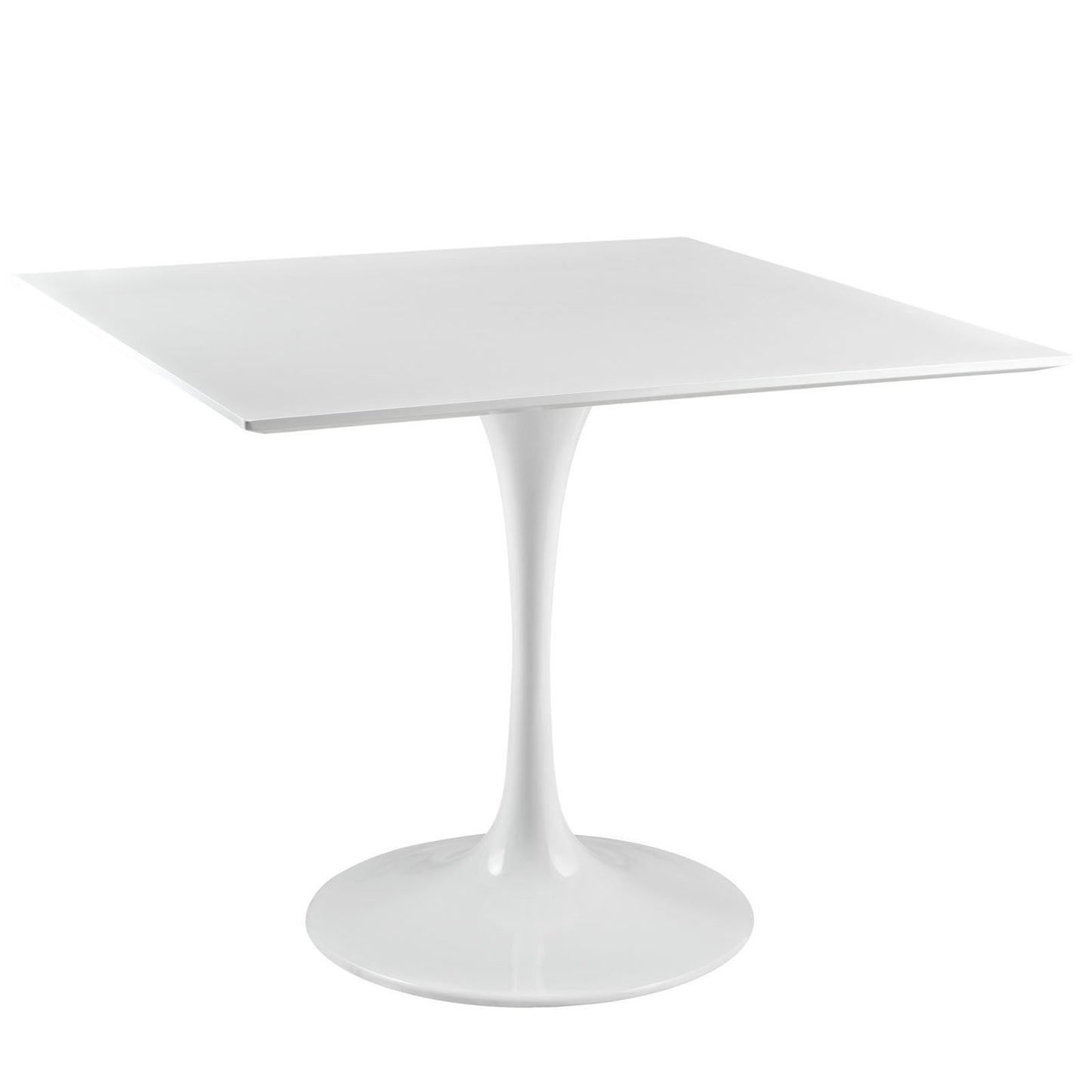 Dining Table | Lippa 36 Square Dining Table | Timeless Design | Chip-Resistant Finish | Modernism Icon | Metal Tapered Base | White Top | casafoyer.myshopify.com