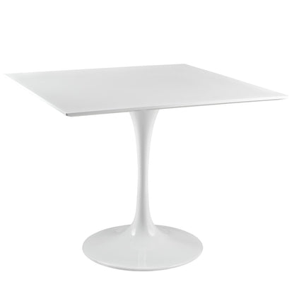 Dining Table | Lippa 36 Square Dining Table | Timeless Design | Chip-Resistant Finish | Modernism Icon | Metal Tapered Base | White Top | casafoyer.myshopify.com