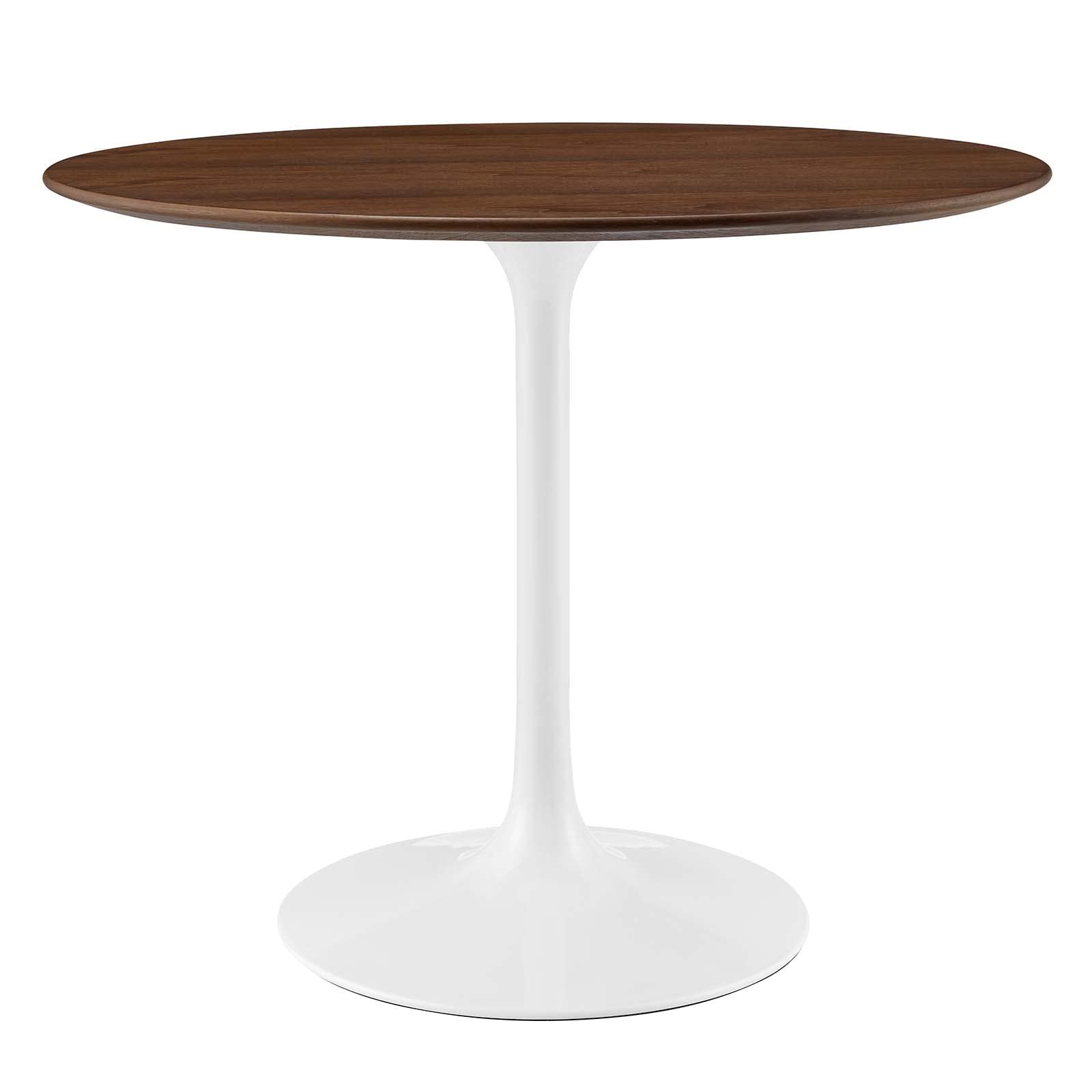 Dining Table | Lippa 36 Round Walnut Dining Table | Iconic Modern Design | Seamless Organic Shape | Timeless Style | Chip-Resistant Finish | casafoyer.myshopify.com