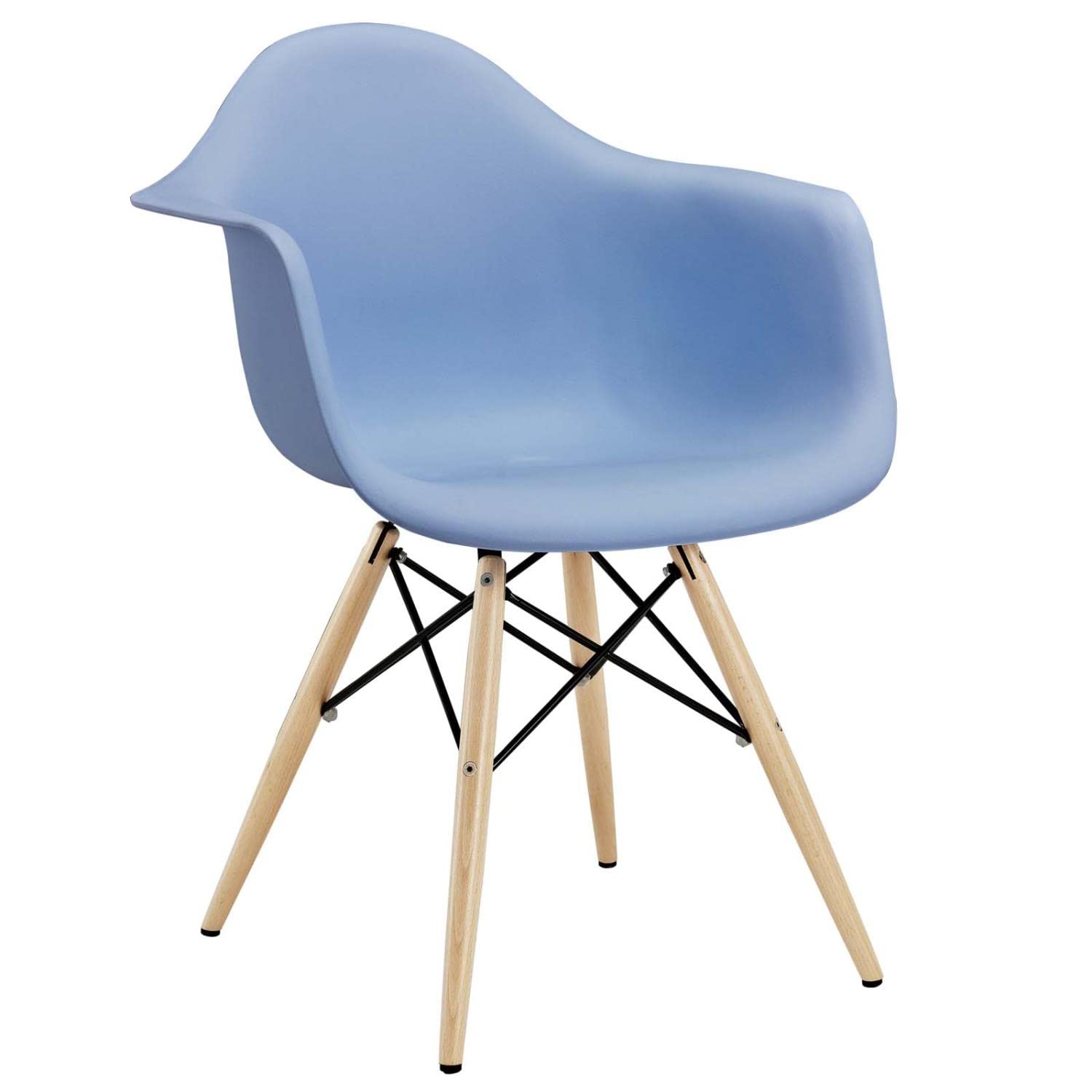Sofa & chair Sets | Wood Pyramid Armchair | Molded Plastic Seat | Sturdy Solid Wood Base | Comfortable & Versatile | Enhance Room Aesthetics | 1 Chair | casafoyer.myshopify.com