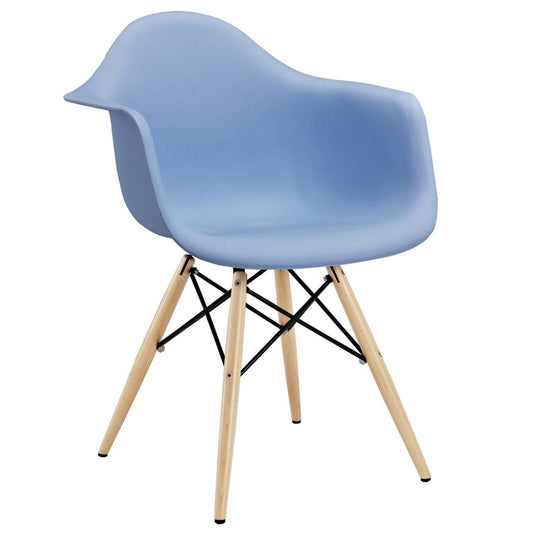 Sofa & chair Sets | Wood Pyramid Armchair | Molded Plastic Seat | Sturdy Solid Wood Base | Comfortable & Versatile | Enhance Room Aesthetics | 1 Chair | casafoyer.myshopify.com