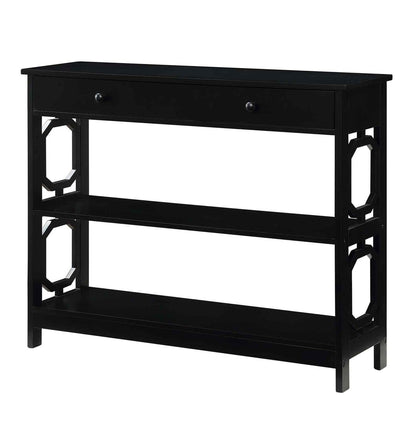 TABLE | Omega 1 Drawer Console Table with Shelves | Ample Storage | Sleek Geometric Design | Durable & Timeless | Complements Any Decor | Omega Collection | casafoyer.myshopify.com