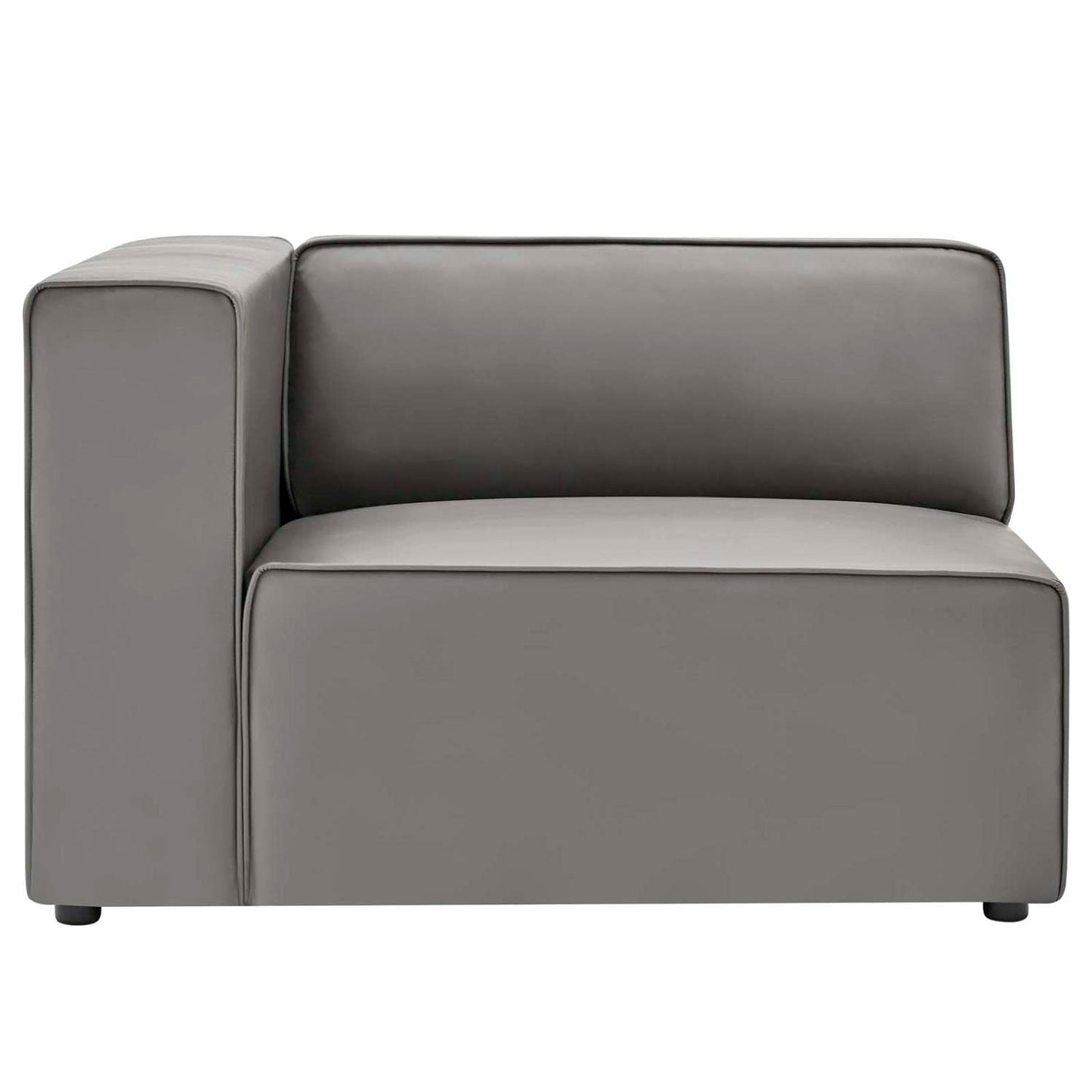 sofas | CasaFoyer Mingle Vegan Leather Left-Arm Chair | Ultimate Comfort | Spacious Design | Dense Foam Padding | Adjustable | Vegan Leather Upholstery | Sturdy Legs | Modular Sectional Sofa | Gray | casafoyer.myshopify.com