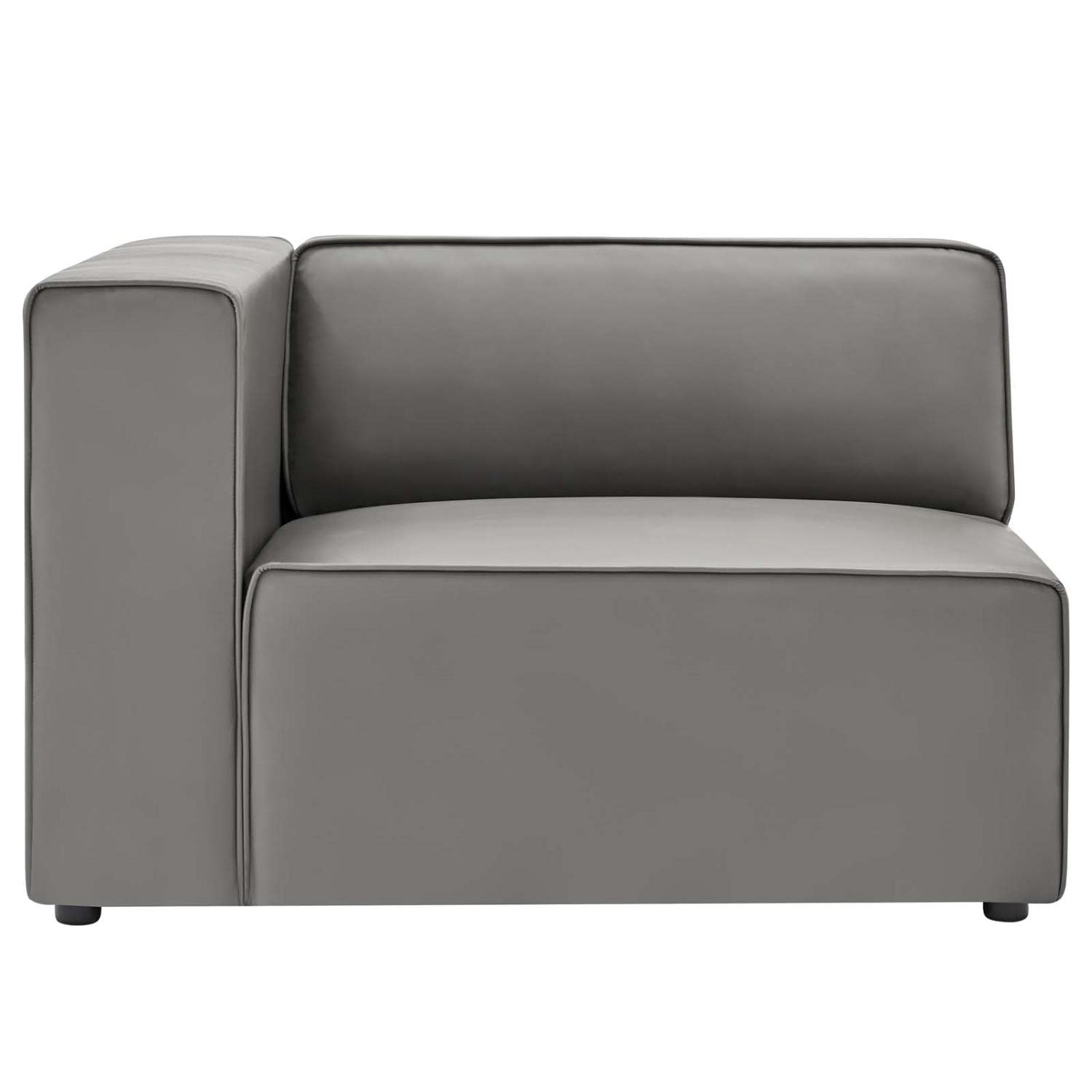sofas | CasaFoyer Mingle Vegan Leather Left-Arm Chair | Ultimate Comfort | Spacious Design | Dense Foam Padding | Adjustable | Vegan Leather Upholstery | Sturdy Legs | Modular Sectional Sofa | Gray | casafoyer.myshopify.com