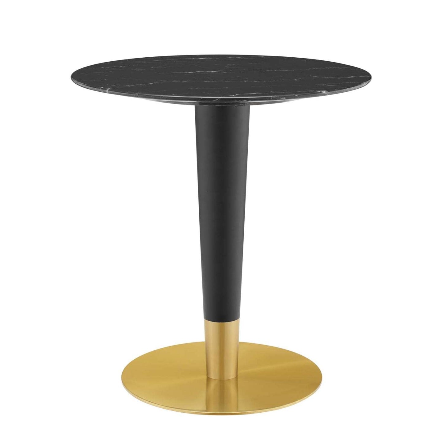 patio dining tables | CasaFoyer Zinque Dining Table | 28 Artificial Marble | Stylish Design | Easy to Clean | Black & Gold Base | Assembly Required | casafoyer.myshopify.com