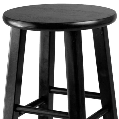 barstools | CasaFoyer  Wood Pacey Counter Stools - Set of 2 | Black | Solid Wood | 24.4 Height | Modern Design | Space-saving | No Assembly | casafoyer.myshopify.com