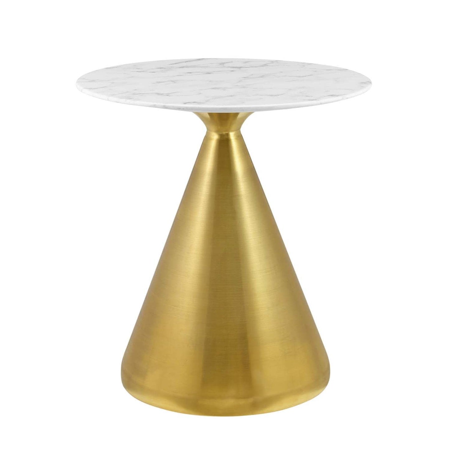 patio dining tables | CasaFoyer Tupelo 28 Dining Table | Modern Style | Mid-Century Charm | Polished Gold Metal Base | Easy-to-Clean Artificial Marble Top | Non-Marking Ring | casafoyer.myshopify.com