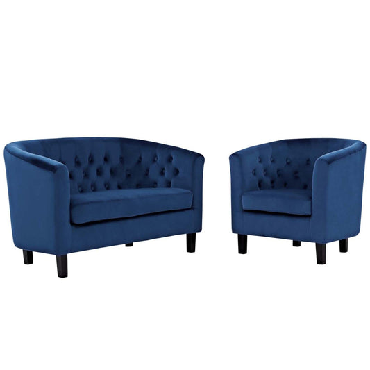 kitchen and dining room sets | CasaFoyer Prospect Button Tufted Performance Velvet Sofa Furniture Set | Luxury & Elegance | Classic Chesterfield Design | Plush Foam Padding | Durable Upholstery | Sturdy Wooden Frame | Espresso Legs | Non-Marking Foot Caps | Includes Armchair & Loveseat | casafoyer.myshopify.com