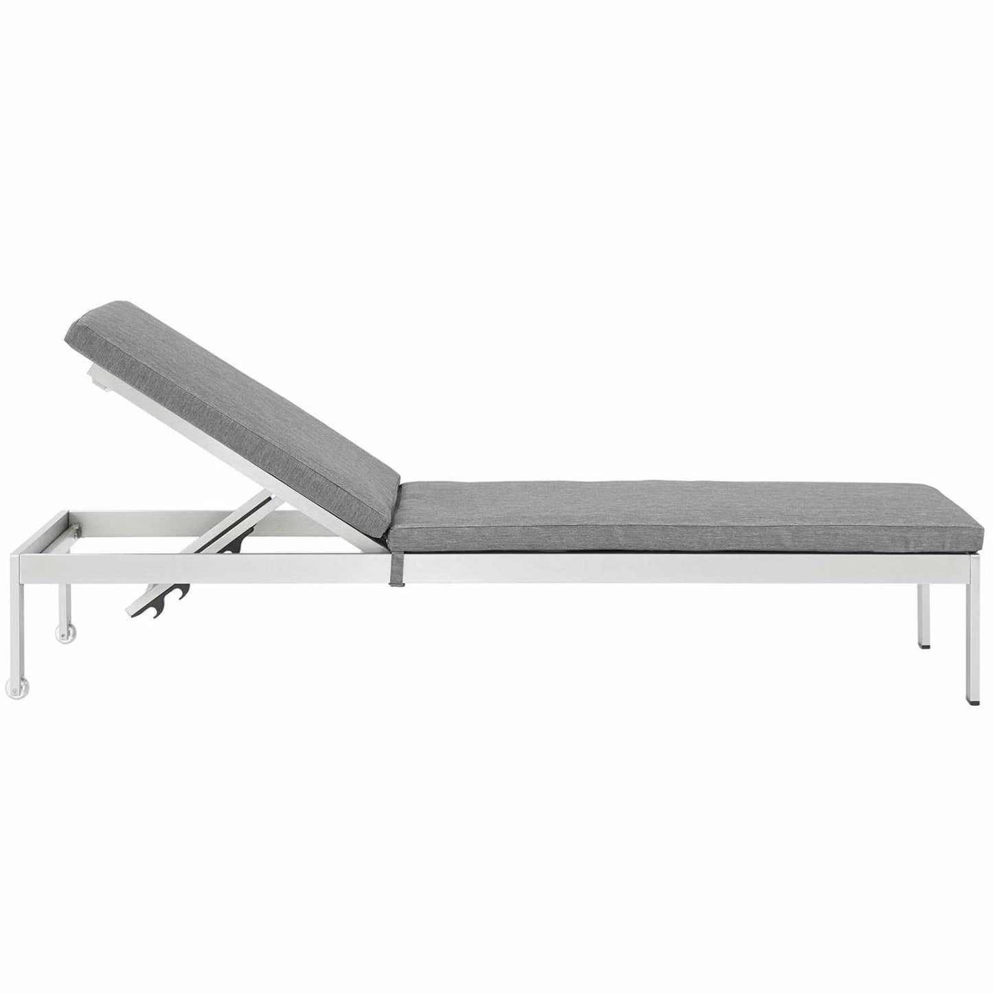 Patio Furniture Sets | Shore Outdoor Patio Sun Lounger | Sleek Design | Aluminum Frame | Gray Tones | Easy Assembly | Clear Wheels | Non-Marking Foot Caps | Comfortable & Versatile | casafoyer.myshopify.com