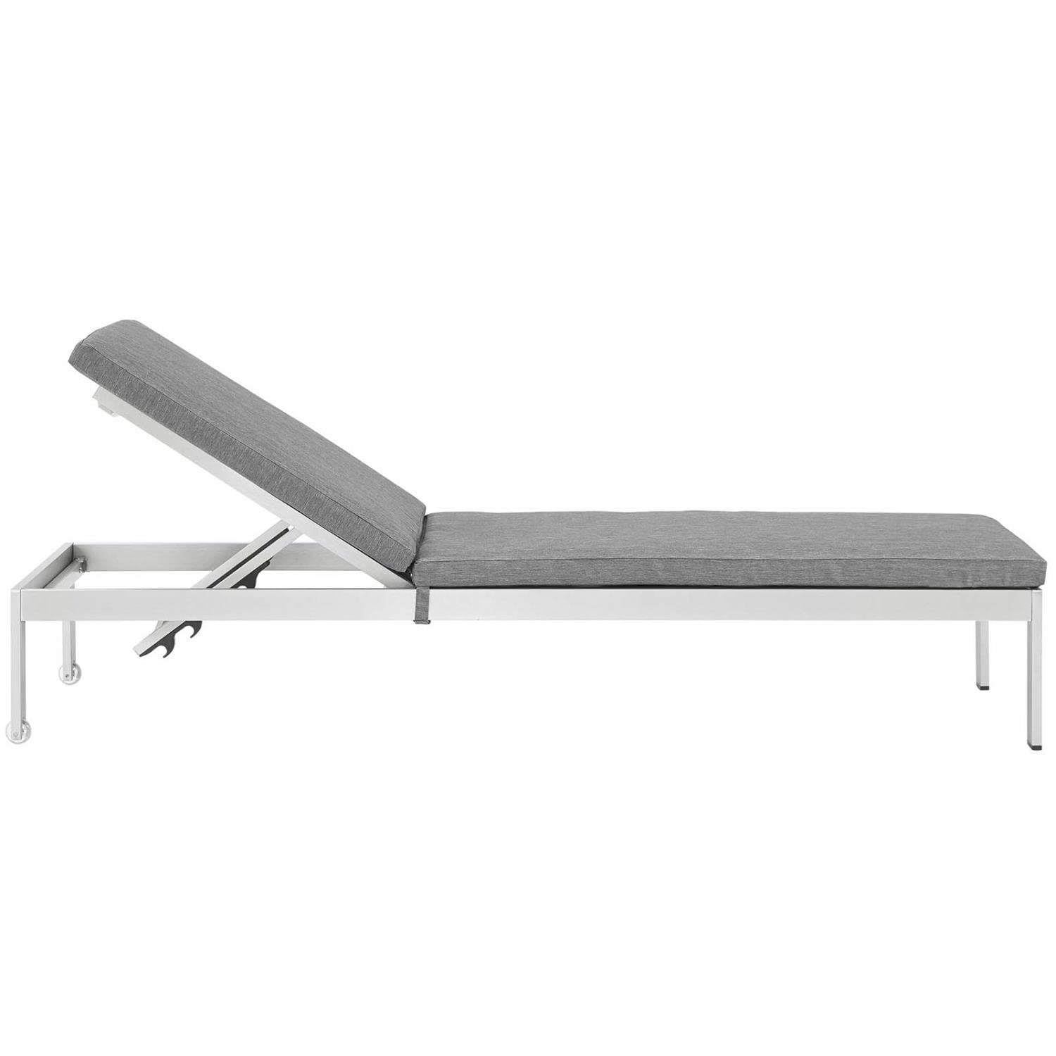 Patio Furniture Sets | Shore Outdoor Patio Sun Lounger | Sleek Design | Aluminum Frame | Gray Tones | Easy Assembly | Clear Wheels | Non-Marking Foot Caps | Comfortable & Versatile | casafoyer.myshopify.com