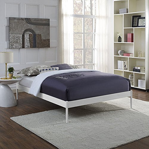 Bed | CasaFoyer  Elsie Bed Frame | Birchwood Support | Steel Frame | No Boxspring Needed | 1300 lbs Weight Capacity | Modern Design | Full Size | casafoyer.myshopify.com