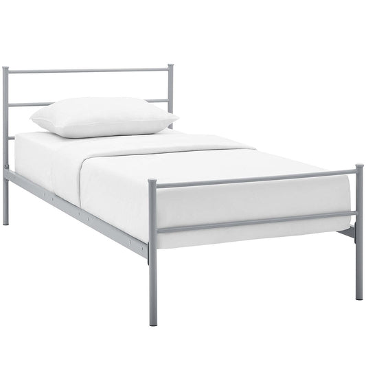 Bed | CasaFoyer Alina Platform Twin Bed Frame | Rustic Charm meets Modern Decor | Sturdy Vintage Steel Frame | Holds up to 1323 lbs | No Box Spring Needed | Accommodates Memory Foam, Spring, Latex, Hybrid Mattresses | Mattress Not Included | casafoyer.myshopify.com