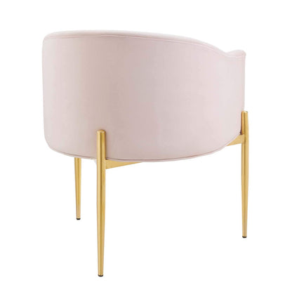 home office desk chairs | CasaFoyer Savour Tufted Performance Velvet Accent Armchair | Luxury | Sophisticated | Stain-Resistant | Comfortable Seating | Chrome Gold Legs | Statement Piece | 300 lbs Weight Capacity | casafoyer.myshopify.com