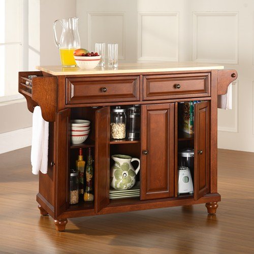 Kitchen Storage | Elegant Solid Hardwood Kitchen Island | Ample Storage Space | Stylish Design | casafoyer.myshopify.com