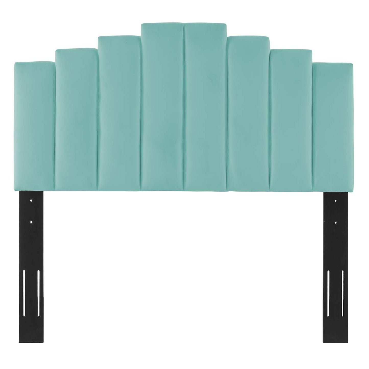 headboards | CasaFoyer Noelle Performance Velvet Full/Queen Headboard | Opulent Art Deco Style | Stain-Resistant | Adjustable Height | Densely Padded Foam | Mint | casafoyer.myshopify.com