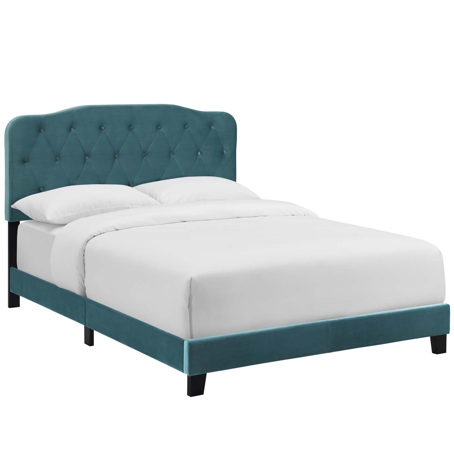 adjustable bed bases | CasaFoyer Amelia Full Bed | Luxurious Stain-Resistant Velvet Upholstery | Button-Tufted Headboard | Solid Wood Construction | 800 lbs Weight Capacity | Box Spring Required | casafoyer.myshopify.com