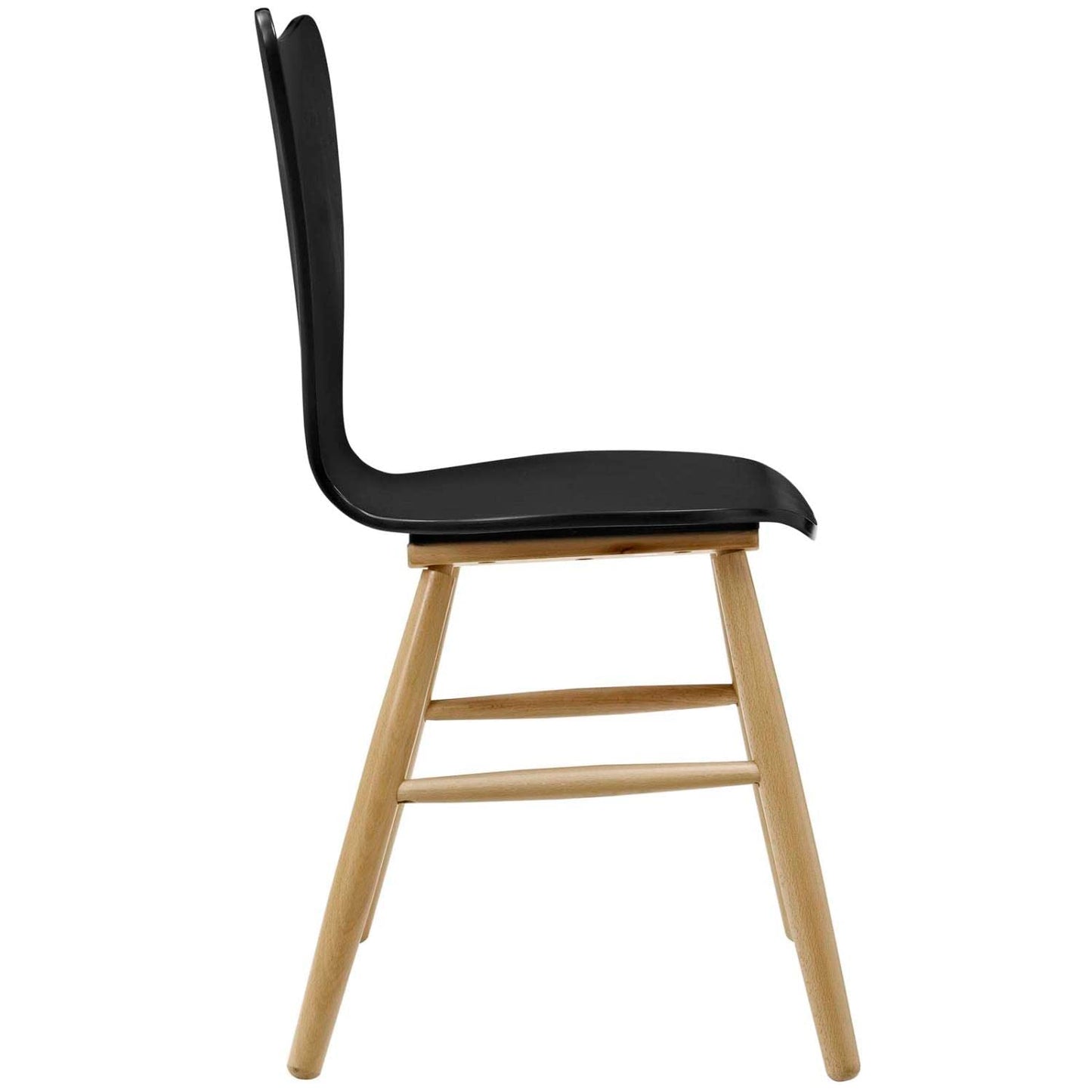 home office desk chairs | CasaFoyer Cascade Dining Chair | Mid-Century Modern Style | Contoured Waterfall Seat | Flared Back | Painted Bentwood | Natural Dowel Beechwood Legs | Sturdy Support | 331lb Capacity | Versatile & Stylish | Set of 2 | casafoyer.myshopify.com