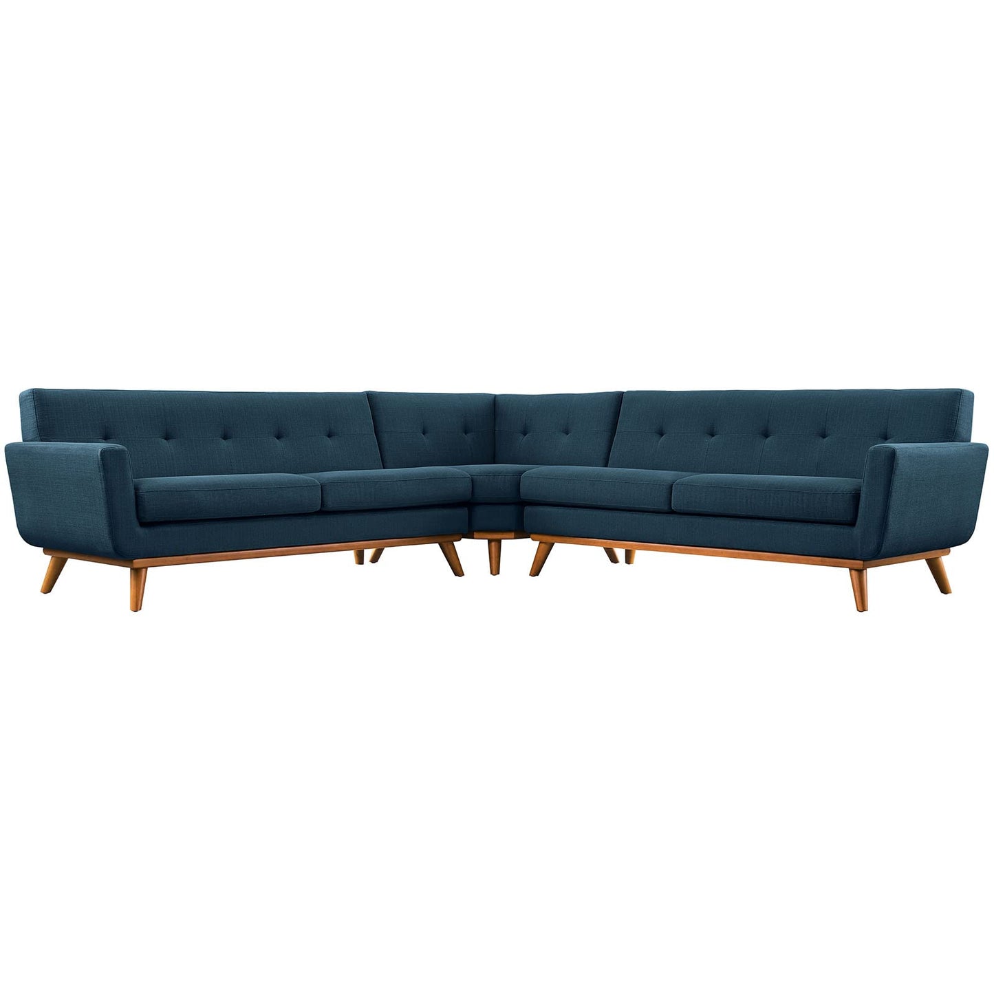 sofas | CasaFoyer Engage Living Room Set | Gently Curved Design | Dual Cushions | Perfect for Lounging & Conversations | Stylish Buttons | Solid Base | Includes Corner Sofa & Loveseats | casafoyer.myshopify.com