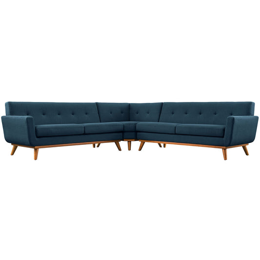 sofas | CasaFoyer Engage Living Room Set | Gently Curved Design | Dual Cushions | Perfect for Lounging & Conversations | Stylish Buttons | Solid Base | Includes Corner Sofa & Loveseats | casafoyer.myshopify.com