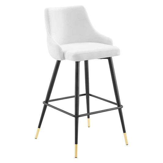 barstools | CasaFoyer Adorn Performance Velvet Bar Stool | Elegant, Comfortable, Stain-Resistant | Vintage Modern Style | 300 lbs. Capacity | Non-Marking Foot Caps | casafoyer.myshopify.com