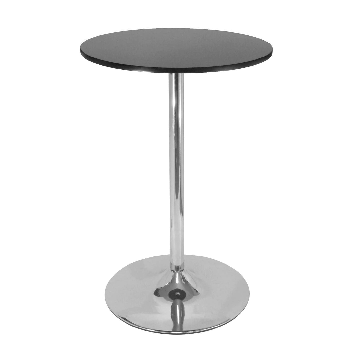 TABLE | Ergode  Wood Spectrum Pub Table | Modern Style | 28.7 Round | Black & Chrome | Stable & Compact Design | Easy Assembly | Ideal for Dining & Social Gatherings | casafoyer.myshopify.com