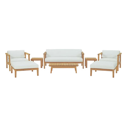 ottomans | CasaFoyer Bayport Teak Outdoor Collection | Durable & Versatile Furniture Set | Loveseat, Armchairs, Ottomans, Coffee Table, Side Tables | Assembly Required | casafoyer.myshopify.com