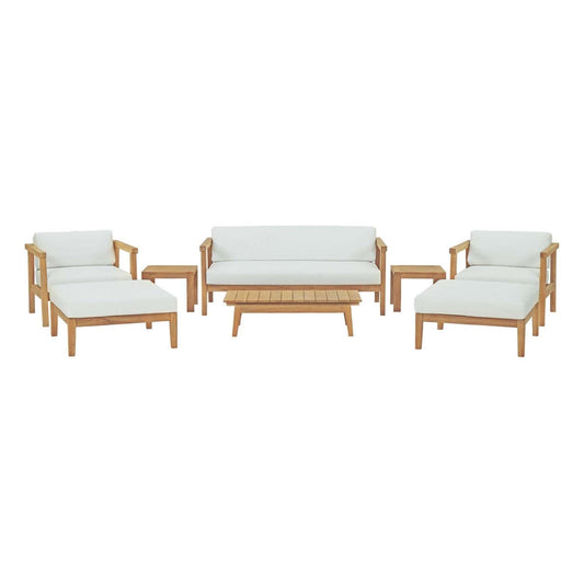 ottomans | CasaFoyer Bayport Teak Outdoor Collection | Durable & Versatile Furniture Set | Loveseat, Armchairs, Ottomans, Coffee Table, Side Tables | Assembly Required | casafoyer.myshopify.com