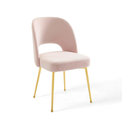 home office desk chairs | CasaFoyer Rouse Dining Room Side Chair Set | Plush Velvet Upholstery | Gold Stainless Steel Legs | 2 Chairs | 331 lbs Capacity | casafoyer.myshopify.com