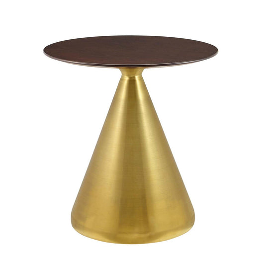 patio dining tables | CasaFoyer Tupelo 28 Dining Table | Modern Style | Mid-Century Design | Organic Shape | Gold Metal Base | MDF & Wood Grain Veneer | Non-Marking Ring | Easy Assembly | casafoyer.myshopify.com