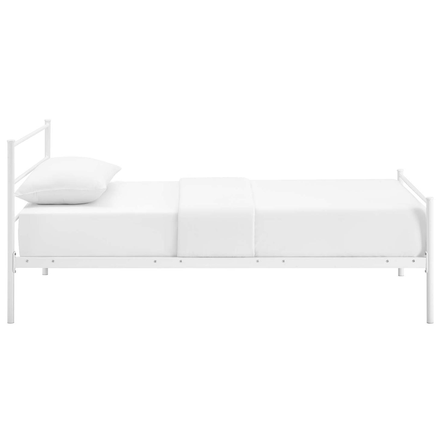 Bed | CasaFoyer Alina Platform Twin Bed Frame | Rustic Charm meets Modern Design | Sturdy Vintage Steel | Holds 1323 lbs | Cottage Aesthetic | No Box Spring Needed | Compatible with Memory Foam, Spring, Latex, Hybrid Mattresses (Mattress Not Included) | casafoyer.myshopify.com